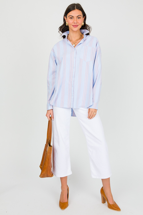 Lois Stripe Shirt, Blue