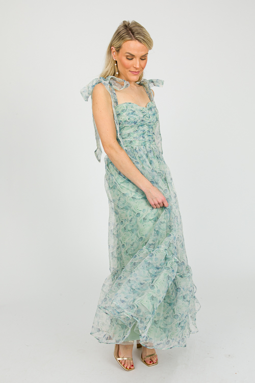 Green Lace Maxi Dress