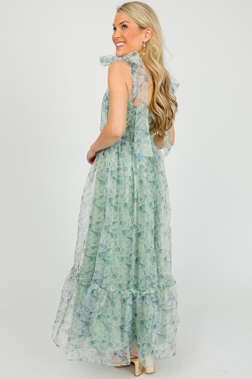 Green Lace Maxi Dress