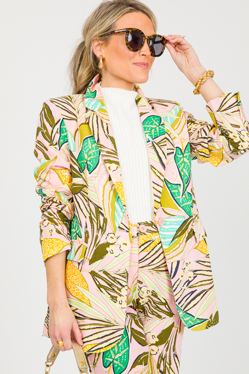 Tropical Blazer, Blush Multi