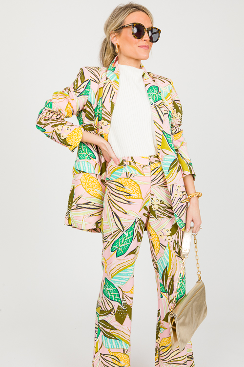 Tropical Blazer, Blush Multi