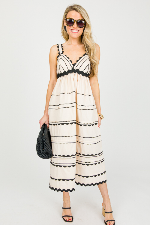 Scallop Trim Midi, Natural