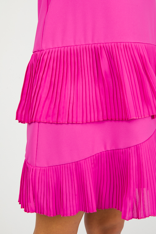 Sasha Ruffle Dress, Magenta