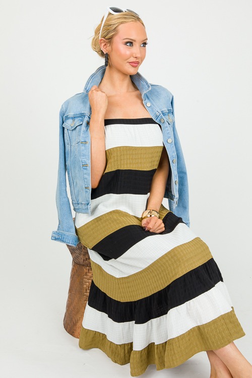 Checkered Stripes Midi, Olive - 0214-70.jpg