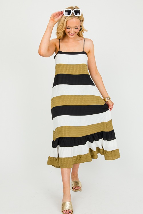 Checkered Stripes Midi, Olive - 0214-73.jpg