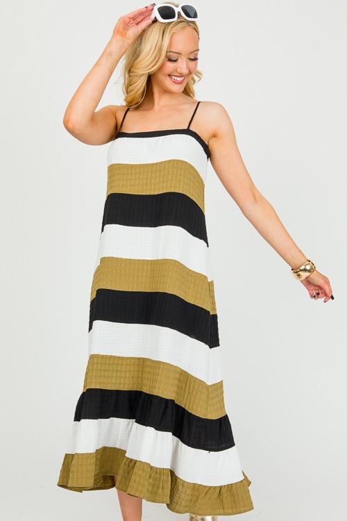 Checkered Stripes Midi, Olive - 0214-75.jpg