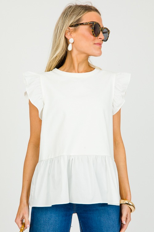 Hailey Poplin Knit Top, White - 0216-84p.jpg