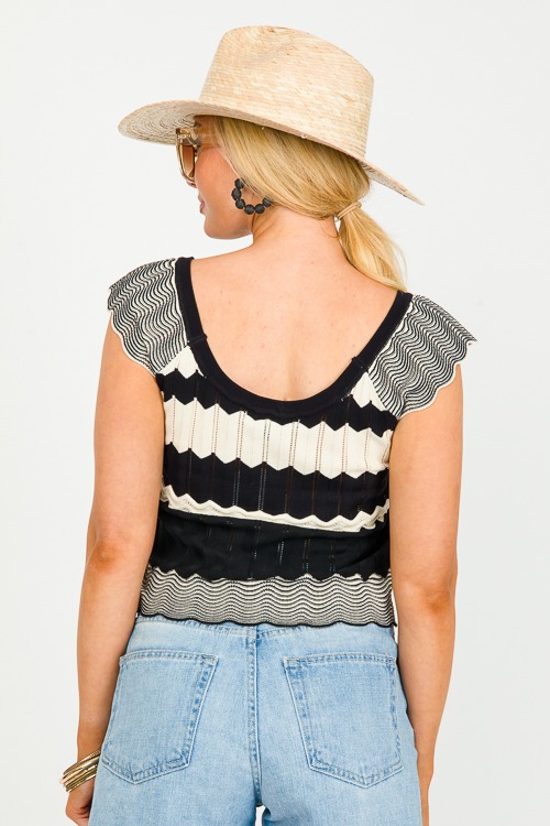 Scoop Neck Stripe Top, Black/Ecru - 0221-78.jpg