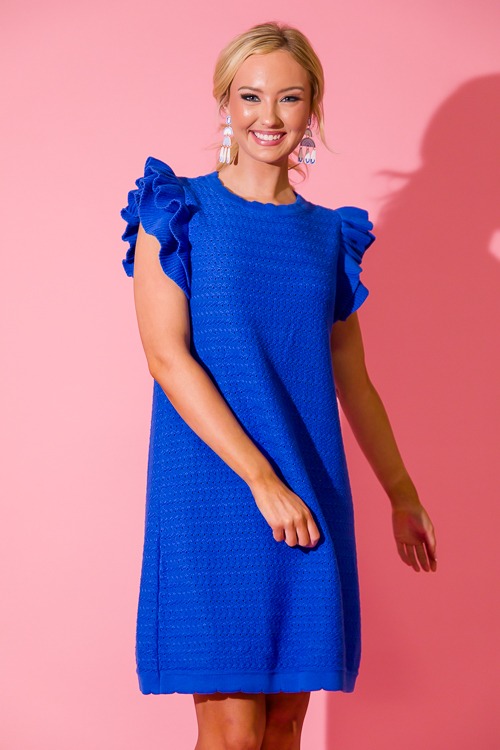 Royal Blue Knit Dress