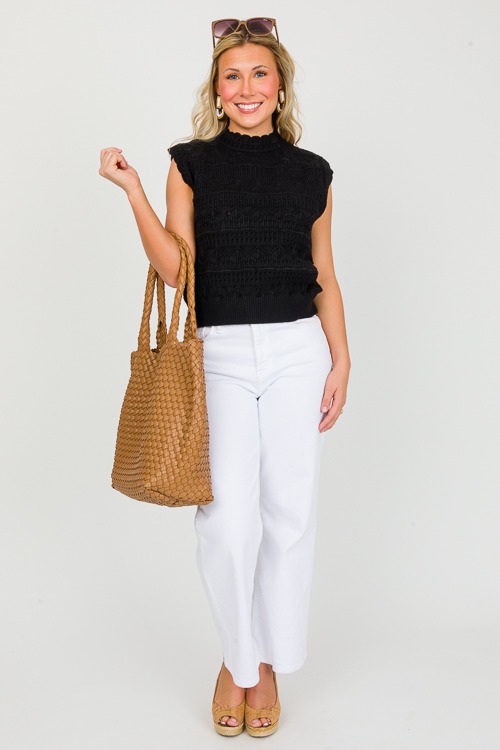 Pointelle Sweater Vest, Black - 0228-100.jpg