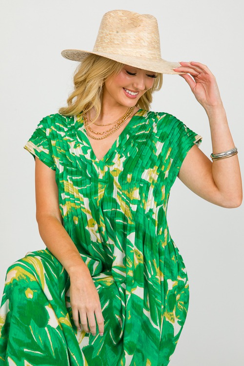 Printed Pintuck Midi, Green - 0305-20.jpg