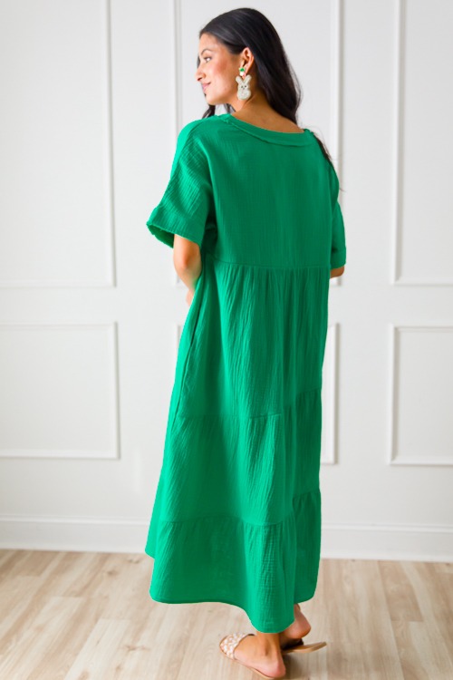 Asymmetric Tier Gauze Midi, Kelly Green - 0307-243-Edit.jpg