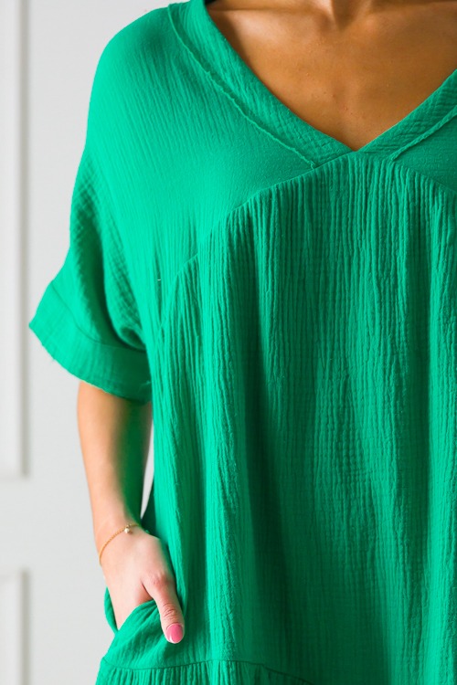 Asymmetric Tier Gauze Midi, Kelly Green - 0307-244.jpg