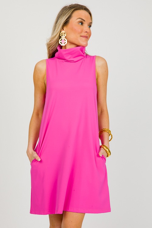 Smooth Sleeveless Dress, Fuchsi - 0327-45.jpg