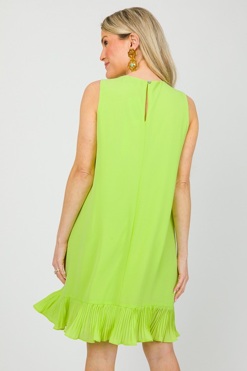 Pleat Hem Shift Dress, Lime - 0328-132.jpg