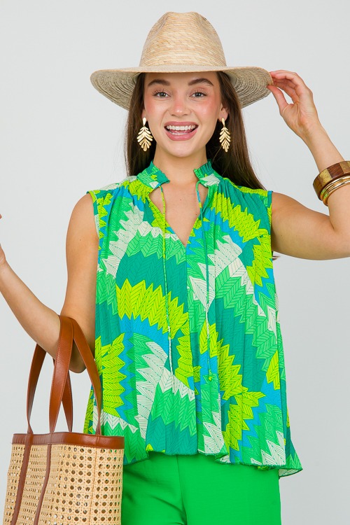 Pleated Pattern Tank, Green - 0402-56.jpg