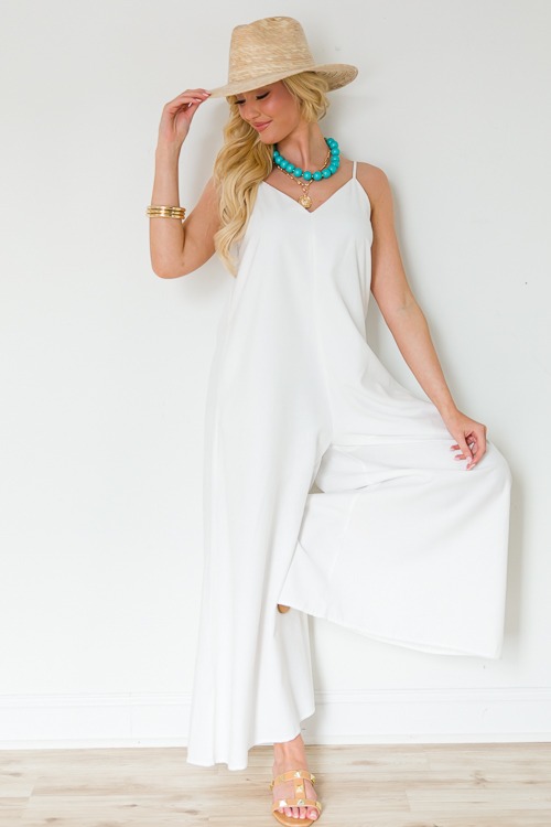 Wide Leg Jumpsuit, Off White - 0408-1p.jpg