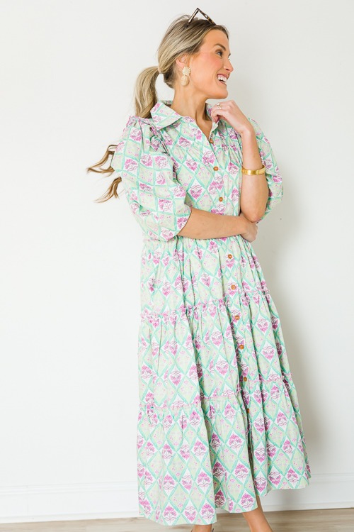 Paris Floral Button Up Midi, Green - 0408-31.jpg