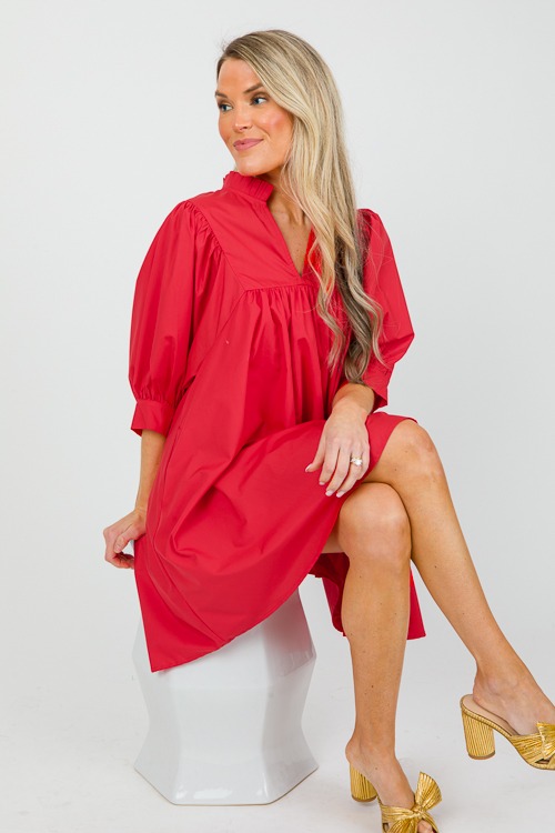 Cassidy Dress, Red - New Arrivals - The Blue Door Boutique