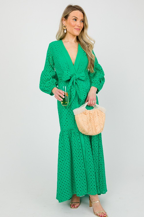 Eyelet Tie Waist Maxi, Green - 0412-123p.jpg