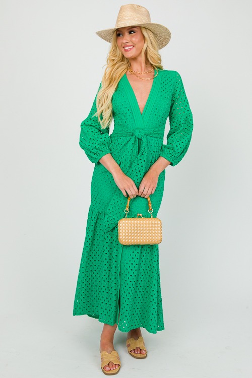 Eyelet Tie Waist Maxi, Green - 0412-125.jpg