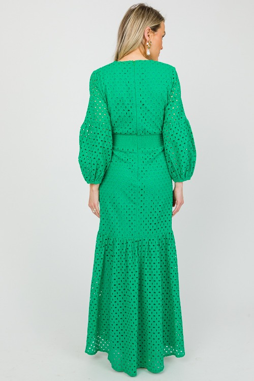 Eyelet Tie Waist Maxi, Green - 0412-129.jpg