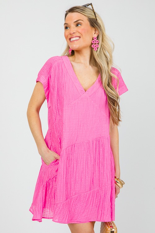 Textured Tiers Dress, Hot Pink - 0415-70.jpg