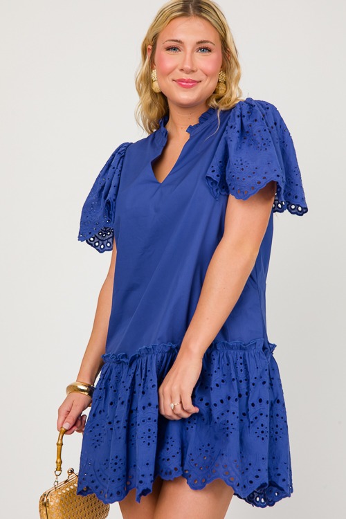 Eyelet Trim Poplin Dress, Navy - 0416-67-2.jpg