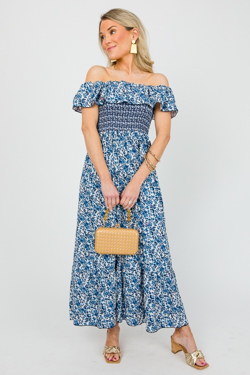 Off Shoulder Smock Maxi, Blue Floral - 0426-50p.jpg