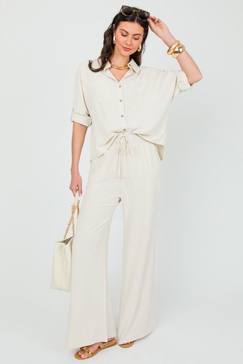 Smock Waist Linen Pants, Natural - 0502-53p.jpg