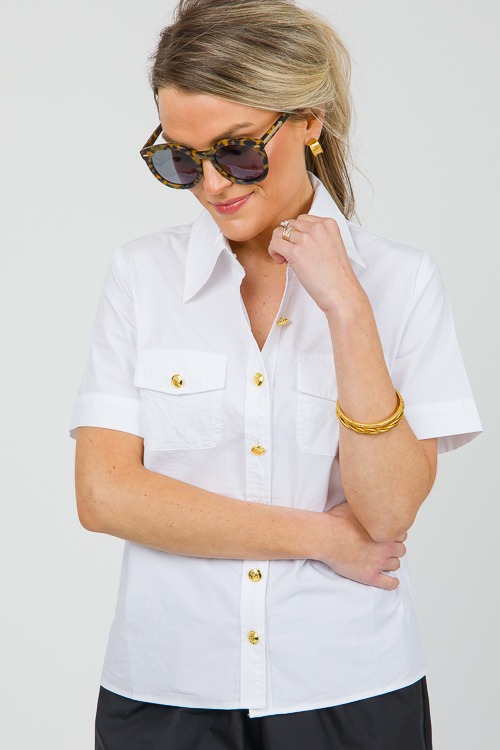 Gold Button SS Shirt, White - 0506-168h.jpg