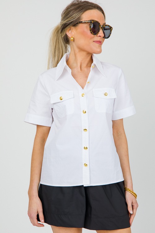 Gold Button SS Shirt, White - 0506-170.jpg