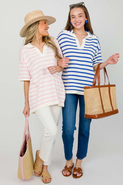 Short Sleeve Sweater, Blue Stri - 0508-74p.jpg