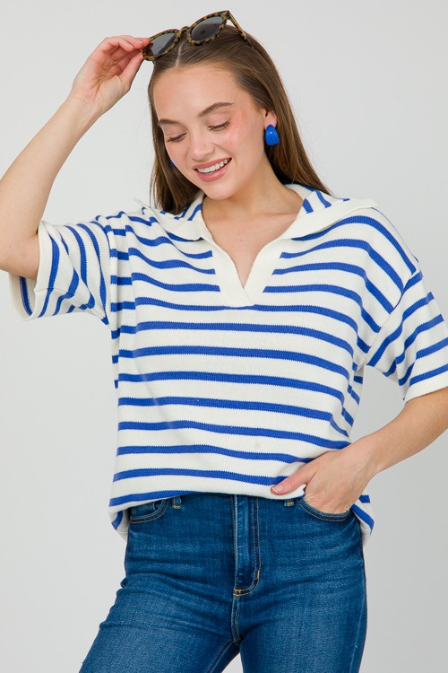 Short Sleeve Sweater, Blue Stri - 0508-80.jpg