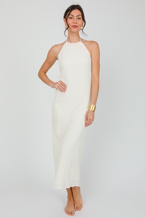 Textured Halter Maxi, Ivory - 0513-104.jpg