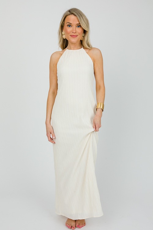 Textured Halter Maxi, Ivory - 0513-105.jpg