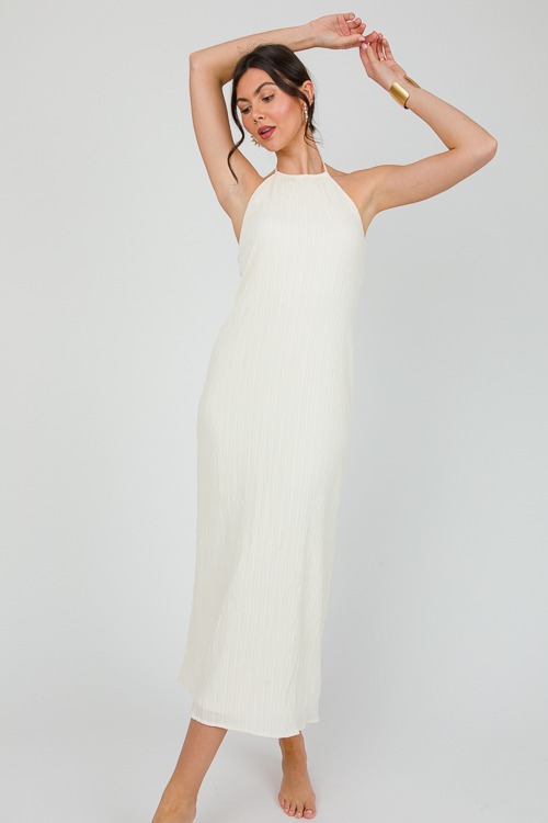 Textured Halter Maxi, Ivory - 0513-94p.jpg