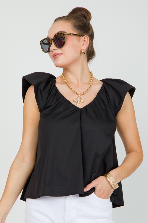 Kay Poplin Top, Black - 0514-66p.jpg