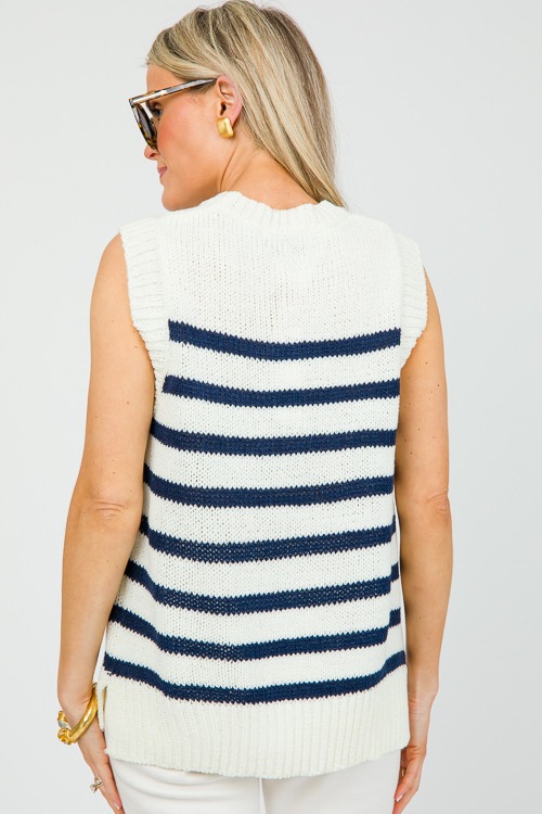 Greyson Sweater Tank, White/Navy - 0516-108.jpg