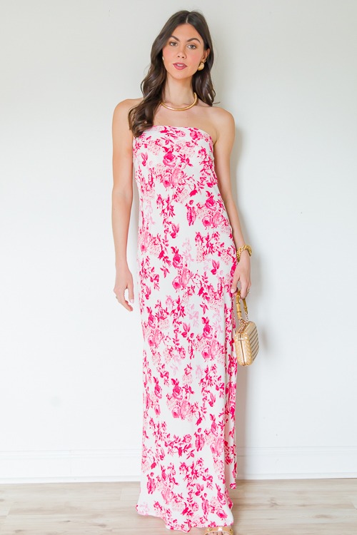 Strapless Floral Maxi, Cream Red - 0516-10h.jpg