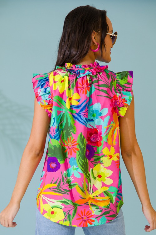 Tropical Floral Top, Hot Pink - 0517-141-Edit.jpg