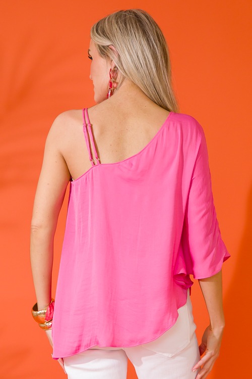 Single Sleeve Satin Top, Bubble Pink - 0517-338.jpg