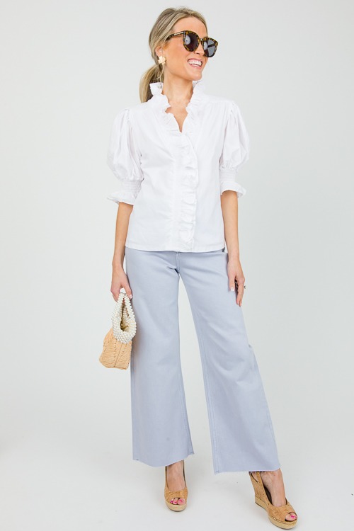 Olivia Wide Leg Jeans, Gray Dawn - New Arrivals - The Blue Door Boutique