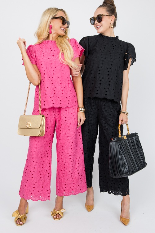 Eyelet Floral Pants, Black - 0603-112p.jpg