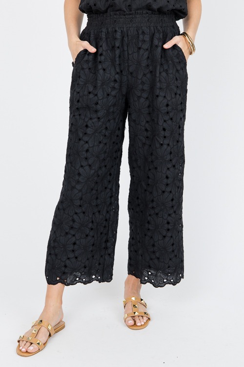 Eyelet Floral Pants, Black - 0603-113h.jpg