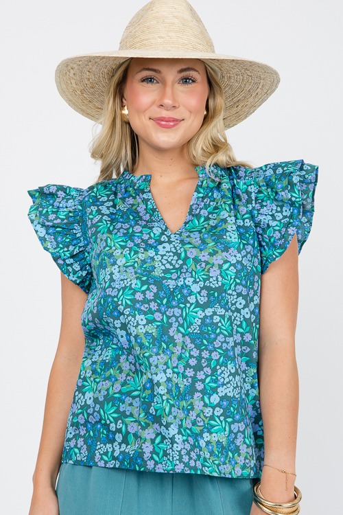 Meg Floral Top, Emerald Blue - 0603-13.jpg