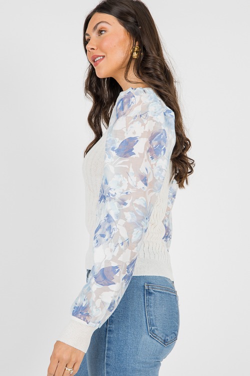 Floral Sleeve Rib Top, Blue - 0612-17.jpg