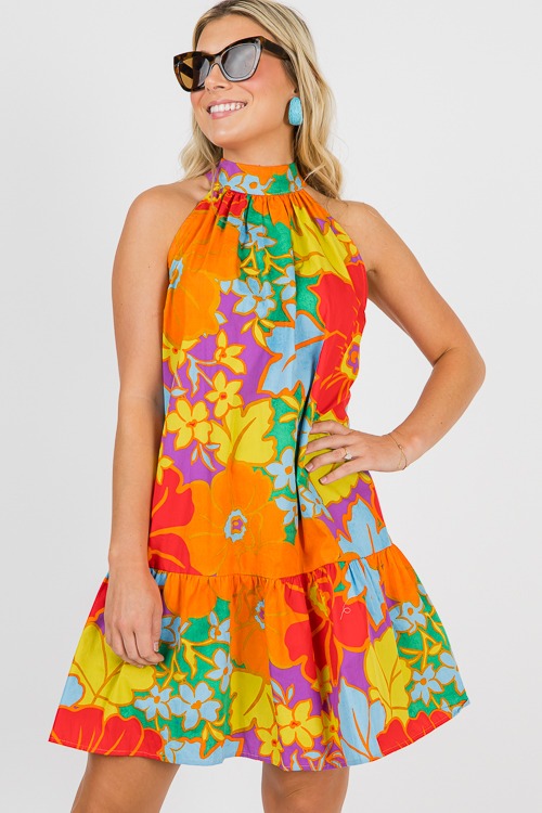 Bold Floral Halter Dress, Multi - 0614-173.jpg