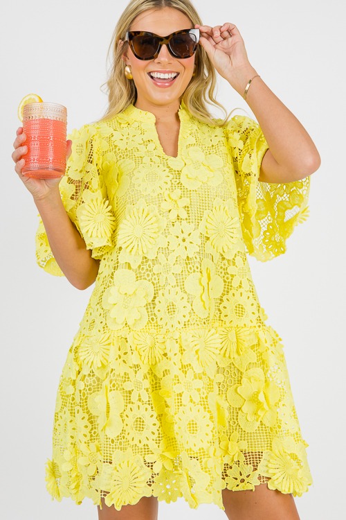 Flower Pop Lace Dress, Lemon - 0614-42p.jpg