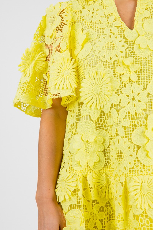 Flower Pop Lace Dress, Lemon - 0614-43h.jpg